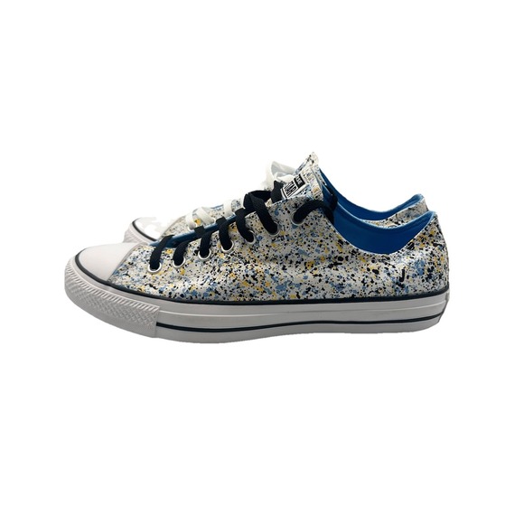 Converse Unisex Chuck Taylor All Star A00469F OX Low Top Shoes White/Yellow/Blue - Picture 5 of 12